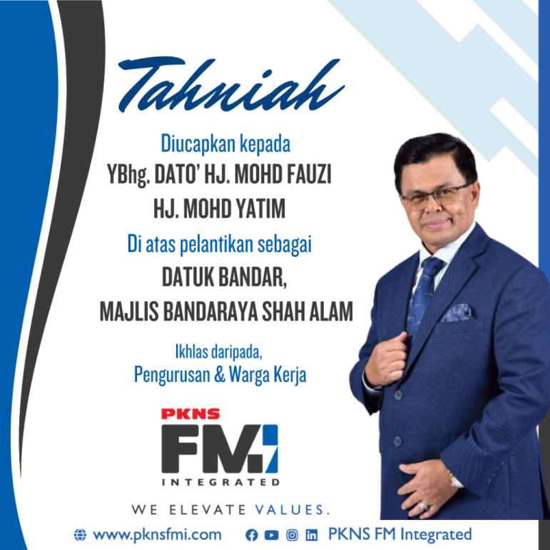 Tahniah Diucapkan Kepada Ybhg Dato Hj Mohd Fauzi Bin Hj Mohd Yatim